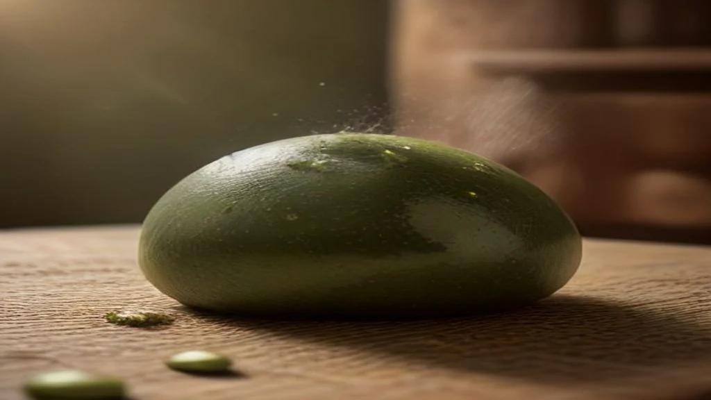 Olive paste being churned in a stainless steel mixer before mechanical separation at the mill